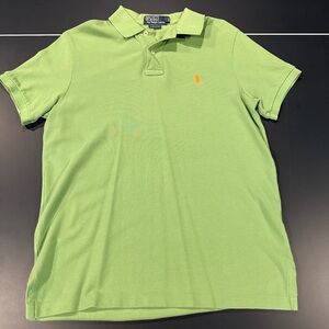 Polo Ralph Lauren Short Sleeve Collared Shirt Men’s Medium Custom Fit Green